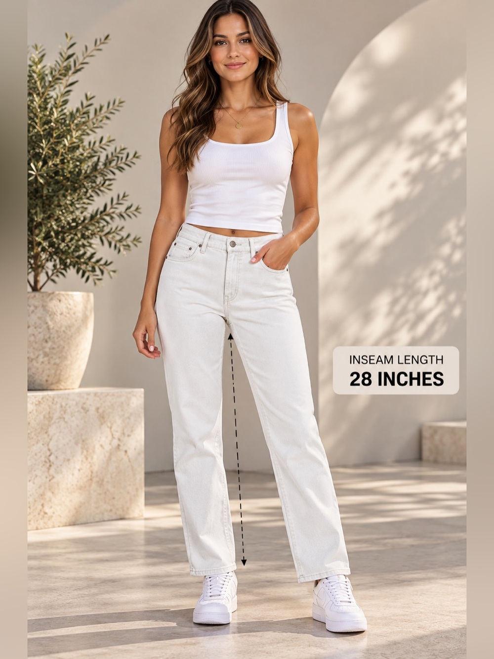 Levi's Women's Classic Straight Jeans W31 L30
White Straight Leg Denim